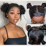 WHOLE LACE NO MESH HD LACE HUMAN HAIR WIG WITH Invisible Strap - Deep Wave