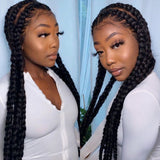 WHOLE LACE NO MESH HD LACE HUMAN HAIR WIG WITH Invisible Strap - STRAIGHT
