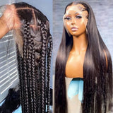 WHOLE LACE NO MESH HD LACE HUMAN HAIR WIG WITH Invisible Strap - STRAIGHT