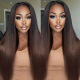 【Flash Sale】13x6 HD Lace Upgraded Pre-plucked 150%180%250% Ombre Color Wig -Light Yaki Straight