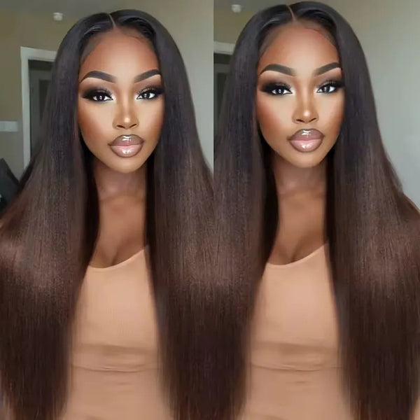 【Flash Sale】13x6 HD Lace Upgraded Pre-plucked 150%180%250% Ombre Color Wig -Light Yaki Straight