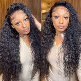 Zoey Pre-Made Fake Scalp Curly Wave Human Hair 360 Lace Front Wig