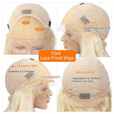 13X4 613 Blonde Natural Straight Lace Front Wigs