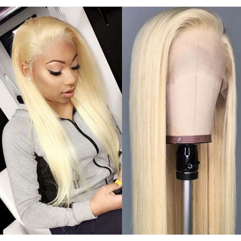 13*6 613 Blonde Natural Straight Lace Front Wigs