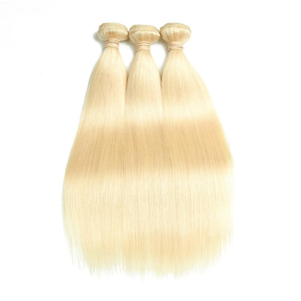 613# Blonde Hair 3Bundles Straight Human Hair Weave