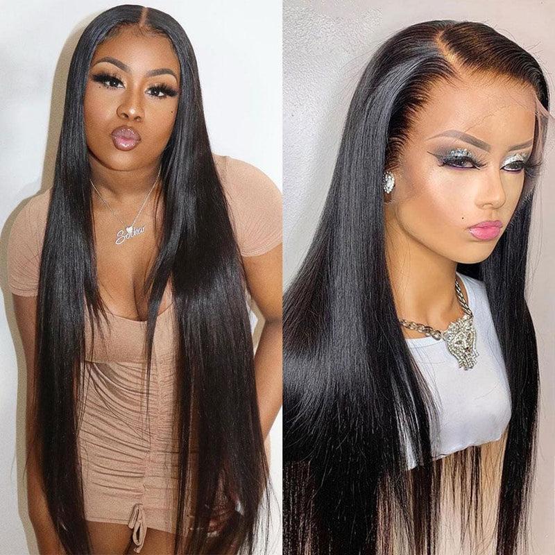 Alisa Pre-Made Double Fake Scalp Silky Straight Human Hair 13x6 Lace Front Wig