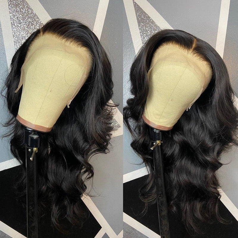Angelia Pre-Made Double Fake Scalp Body Wave 13x6 Lace Front Wig