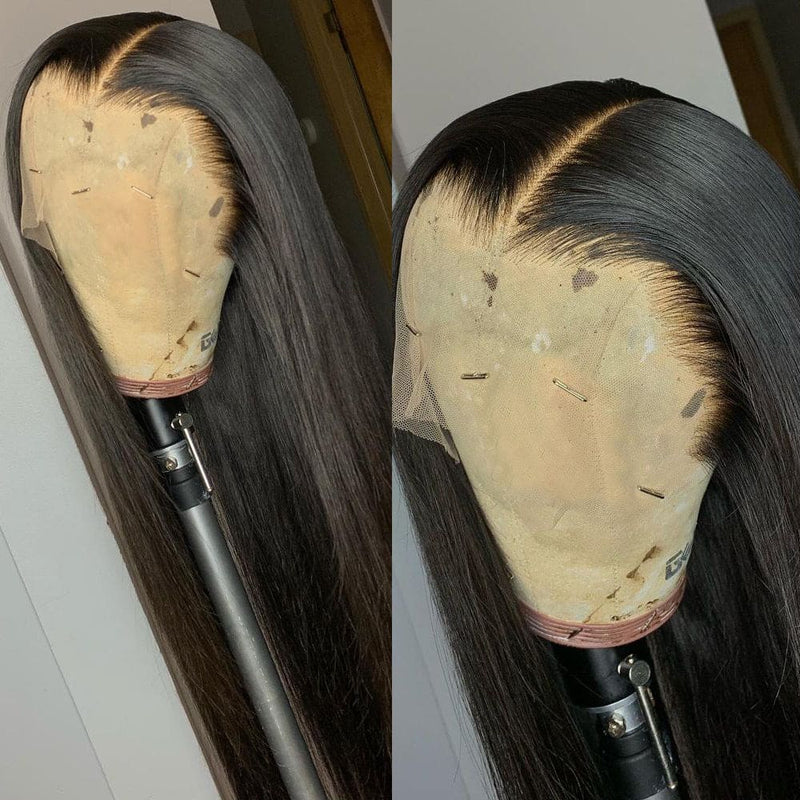 Ashley Swiss Lace 180% Pre-plucked Hide Lace+ Hide Knots Silky Straight Lace Wig