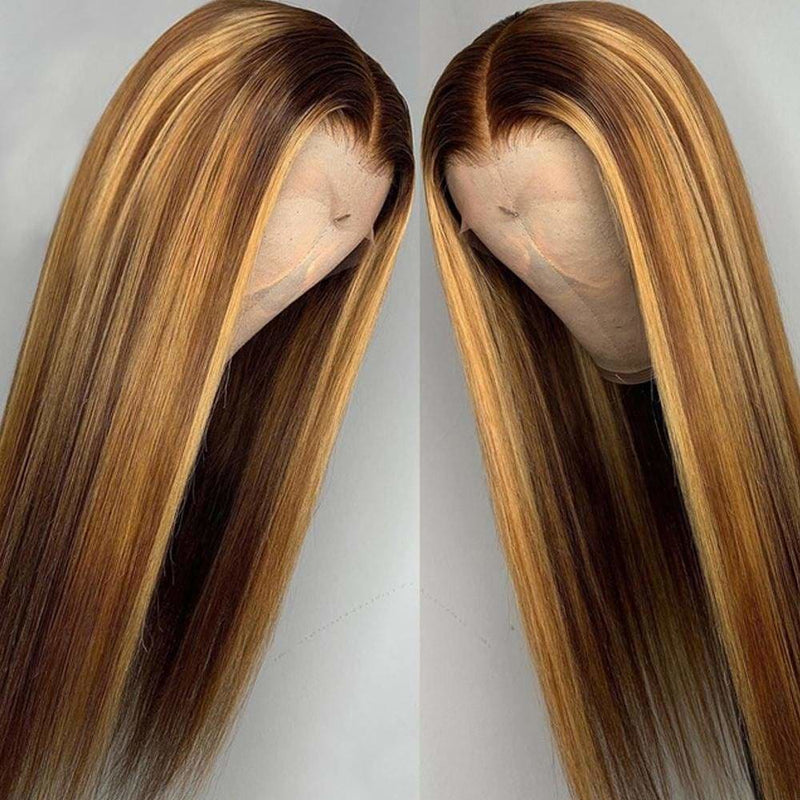 Highlight Blonde | Preplucked Virgin Human Hair 360 Lace Wig | Silky Straight