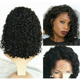 Ava 13x6 Lace Front Wig Deep Wave Short Bob wig Natural Color Human Hair