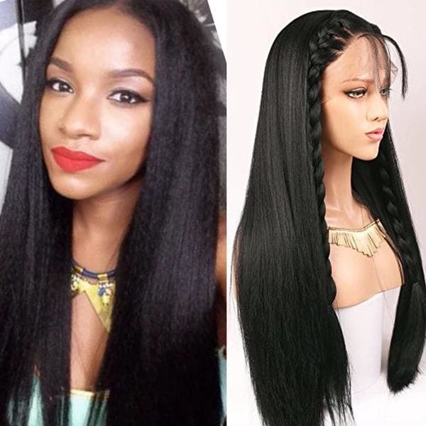 Brianna Swiss Lace 180% Pre-plucked Hide Lace+ Hide Knots Yaki Straight Lace Wig