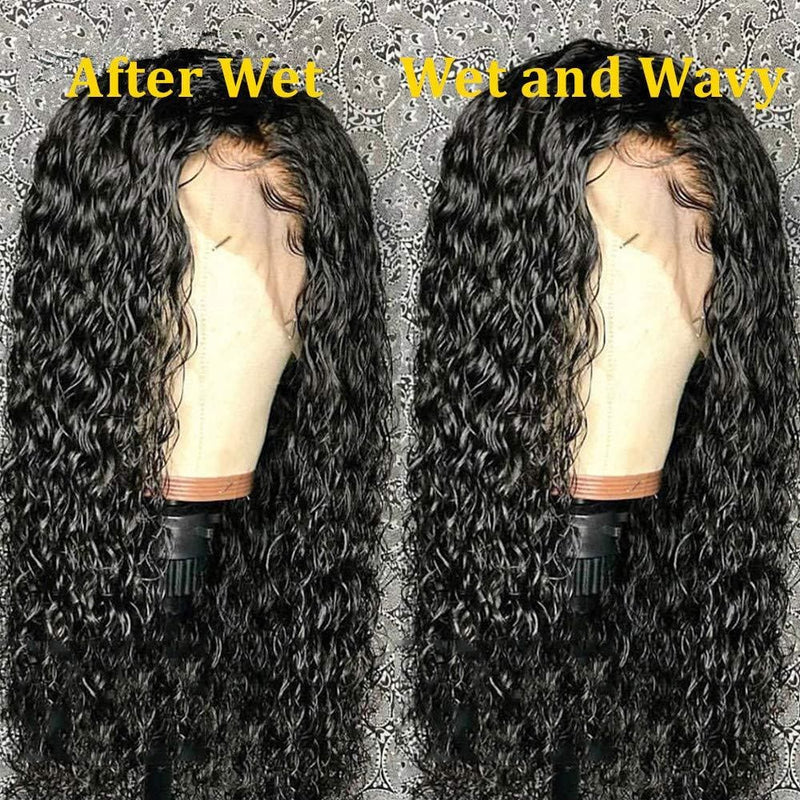Charlene 13*6 Water Wave Lace Front Human Hair Wigs For Women Pre Plucked Hairline Lace Wigs Brazilian Remy Hair