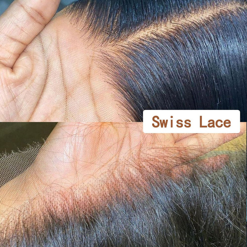 Danni Swiss Lace Pre-plucked Hide Lace+ Hide Knots Deep Wave Lace Wig