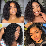 Heather Deep Curly Short Bob Wig 360 Lace Front Human Hair Wigs