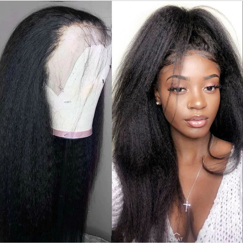 Kaylee Preplucked Hairline Yaki straight 13*4 Lace Front Wig Human Hair Wig