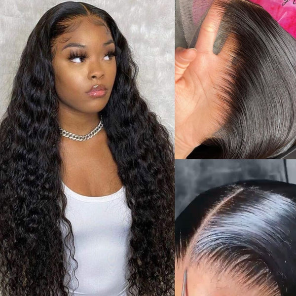 Kennedy Upgraded Hairline Swiss Lace Pre-plucked Water Wave Wig
