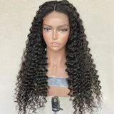 Kiara Deep Wave Full Lace Human Hair Wigs Natural Color Brazilian Human Virgin Hair Free Part Lace Wigs