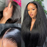 Lucia Upgraded Hairline Swiss Lace Pre-plucked Kinky Straight Wig