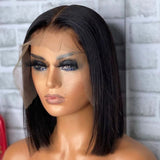 Nicole Silky Straight Short Bob Wig  13X4 Lace Front  Human Hair Wigs