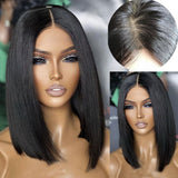 Nicole Silky Straight Short Bob Wig  13X4 Lace Front  Human Hair Wigs