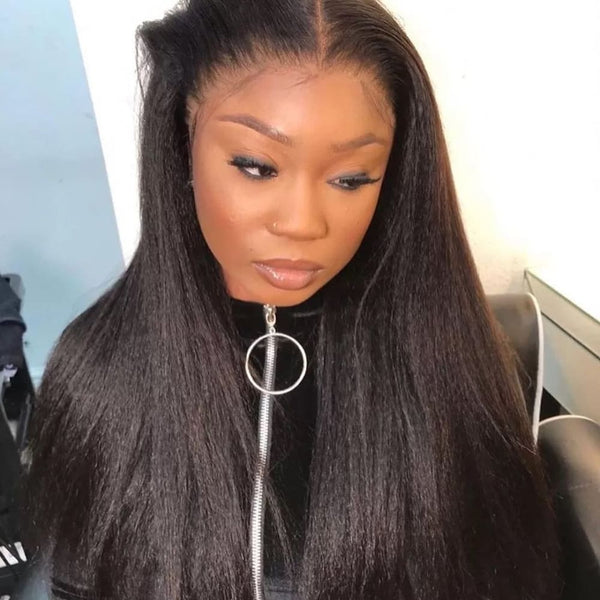 Sadie Upgraded Hairline Swiss Lace Pre-plucked Yaki Straight Wig