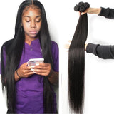 Straight Hair 3 Bundles Long Weave 30-40 Inches Brazilian Virgin Hair