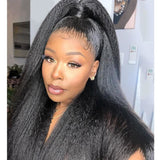 Swiss Lace Pre-plucked Hide Lace+ Hide Knots Yaki Straight Lace Wig