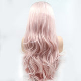 Sythetic Lace Front Wig Ombre Pink
