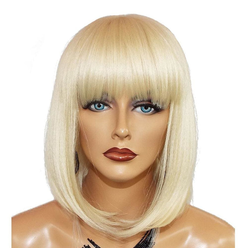 Zoe 13*6 613 Blonde Natural Straight Lace Front Wigs With Bang
